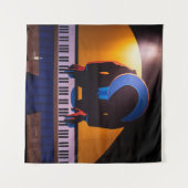 Phantastisches Klavier Wandteppich (Vorderseite (Horizontal))