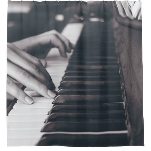 Phantastisches Klavierdesign Duschvorhang (Vorderseite)