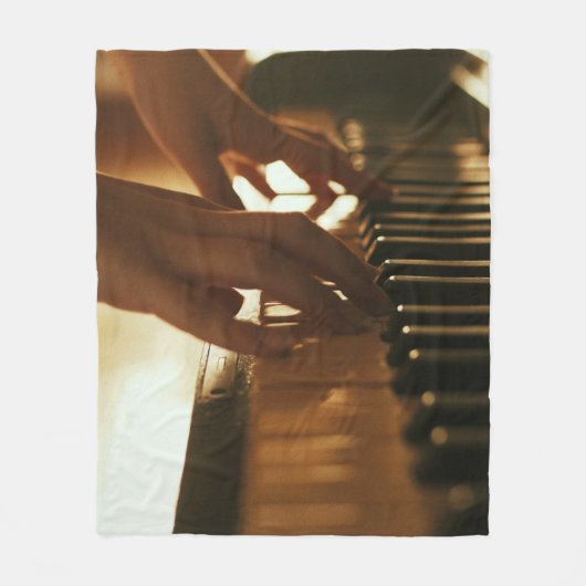 Phantastisches Klavierdesign Fleecedecke (Vorderseite)