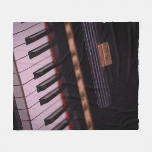 Phantastisches Klavierdesign Fleecedecke (Vorderseite (Horizontal))