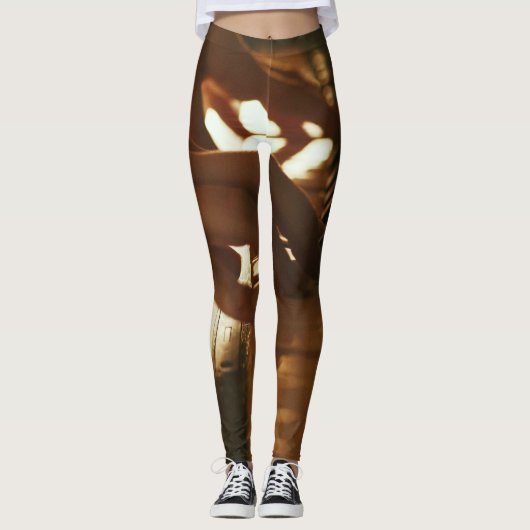 Phantastisches Klavierdesign Leggings (Vorderseite)