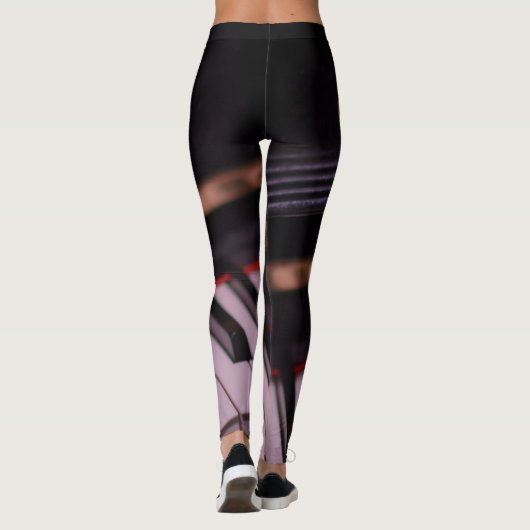 Phantastisches Klavierdesign Leggings (Rückseite)