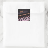 Phantastisches Klavierdesign Quadratischer Aufkleber (Tasche)