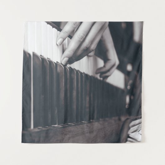 Phantastisches Klavierdesign Wandteppich (Vorderseite (Horizontal))