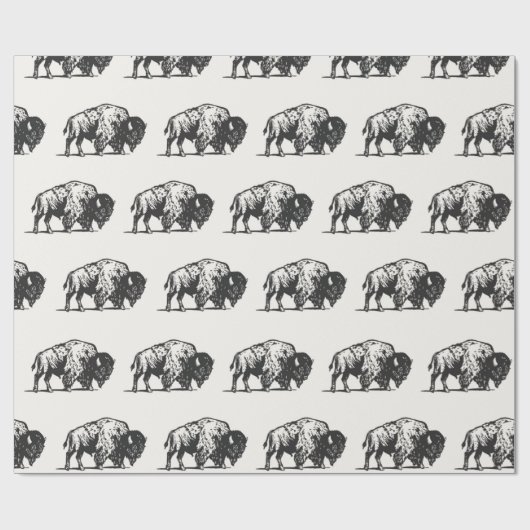 Phantastisches Kohlebüffelmuster Geschenkpapier (Flach)