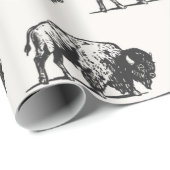 Phantastisches Kohlebüffelmuster Geschenkpapier (Rolleneckpunkt)