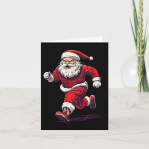 Phantastisches Laufen von Santa Outfit für Joggen  Karte