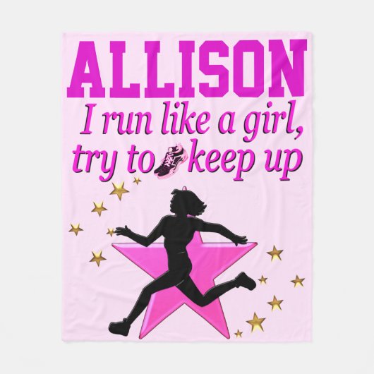 PHANTASTISCHES LAUFEN WIE EIN MÄDCHENFLEECKEN FLEECEDECKE (Vorderseite)