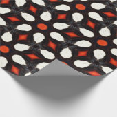 phantastisches, lebendiges, weißes Blumenmuster un Geschenkpapier (Ecke)