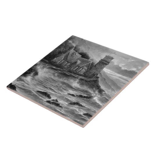 Phantastisches Leuchtturm Fliese (Seite)