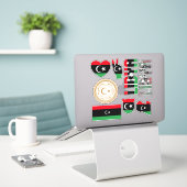 Phantastisches Libyen - Staatssymbole Aufkleber (Laptop auf Schreibtisch)