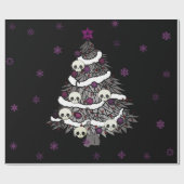 Phantastisches Lila und schwarzes Goth Geschenkpapier (Flach)