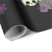 Phantastisches Lila und schwarzes Goth Geschenkpapier (Rolleneckpunkt)