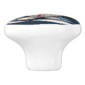 Phantastisches Mad Hatter Teapot Kat Whimsisches D Keramikknauf (Seitenansicht)