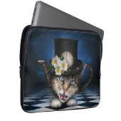 Phantastisches Mad Hatter Teapot Kat Whimsisches D Laptopschutzhülle (Vorne Rechts)
