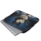 Phantastisches Mad Hatter Teapot Kat Whimsisches D Laptopschutzhülle (Vorne Knopf)