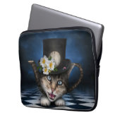 Phantastisches Mad Hatter Teapot Kat Whimsisches D Laptopschutzhülle (Vorderseite Links)
