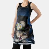 Phantastisches Mad Hatter Teapot Kat Whimsisches D Schürze (InSitu)