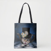 Phantastisches Mad Hatter Teapot Kat Whimsisches D Tasche (Vorderseite)