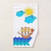 Phantastisches Marinedesign mit Piratenschiff Badhandtuch Set (Handtuch)