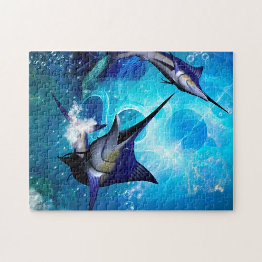 Phantastisches Marlin mit Blasen Puzzle (Horizontal)
