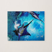 Phantastisches Marlin mit Blasen Puzzle (Horizontal)