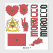 Phantastisches Marokko Staatssymbole Aufkleber (Blatt)