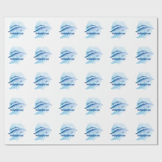 Phantastisches Meer mit Delphinen Geschenkpapier (Flach)