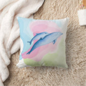 Phantastisches Meer mit Delphinen Kissen (Decke)