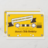 Phantastisches Mixtape New Wave Dance Party der 80 Einladung (Vorne/Hinten)