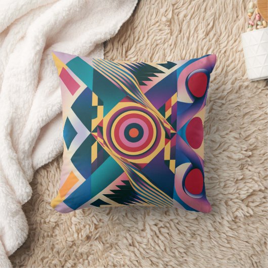 Phantastisches modernes geometrisches Muster Kissen (Decke)