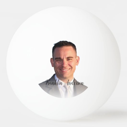 Phantastisches Monogramm Einzigartiges Foto Neues Tischtennisball (Vorderseite)