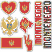 Phantastisches Montenegro - Formen Staatssymbole Aufkleber (Vorderseite)