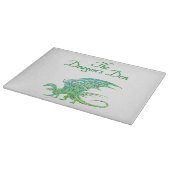 Phantastisches Mosaikglas aus Grünem Drachen Schneidebrett (Ecke)
