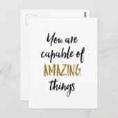 Phantastisches Motivierend Zitat Postkarte (Vorne/Hinten)