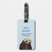 Phantastisches Niedliches Otter-Foto Gepäckanhänger (Rückseite vertikal)