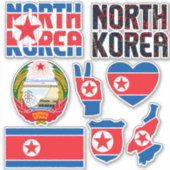 Phantastisches Nordkorea formt Staatssymbole Aufkleber (Vorderseite)