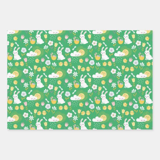 Phantastisches Osterwackelpapier - Flachblatt-Set  Geschenkpapier Set (Vorderseite 3)