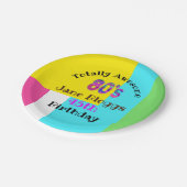 Phantastisches Party aus den 80er Jahren liefert 8 Pappteller (Schrägansicht)