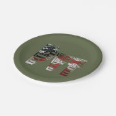 Phantastisches Patriotisches Militär einzigartig Pappteller (Schrägansicht)