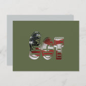 Phantastisches Patriotisches Militär einzigartig Postkarte (Vorne/Hinten)