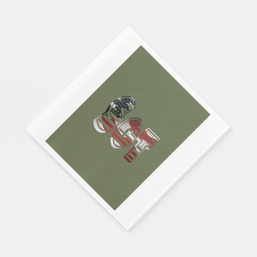 Phantastisches Patriotisches Militär einzigartig Serviette (Ecke)