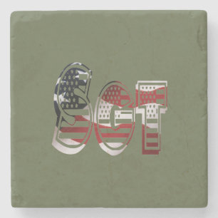 Phantastisches Patriotisches Militär einzigartig Steinuntersetzer