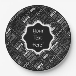 Phantastisches Personalisiertes Monogramm der 100. Pappteller