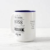 phantastisches persönliches BOSS-Tasse-Chalkboard- Zweifarbige Tasse (Vorderseite Links)