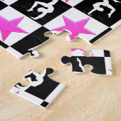 PHANTASTISCHES PINK- UND SCHWARZES GYMNASTIK-DESIG PUZZLE (Seite)