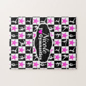 PHANTASTISCHES PINK- UND SCHWARZES GYMNASTIK-DESIG PUZZLE (Horizontal)