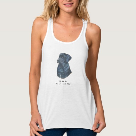 phantastisches Portrait mit schwarzem Labrador-Hun Tank Top (Vorderseite)