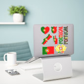 Phantastisches Portugal - Staatssymbole Aufkleber (Laptop auf Schreibtisch)