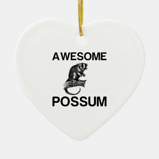 PHANTASTISCHES POSSUM KERAMIK ORNAMENT (Vorne)